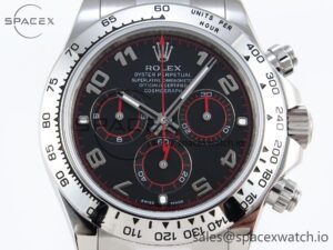 Rolex Daytona 116509 SS OMF Best Edition Black Numeral Dial on SS Bracelet A7750 (Slim Movement) - Image 2