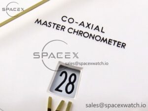 Omega De Ville Date YG MKF 1:1 Best Edition White Dial Roman Marker on Brown Leather Strap A8800 - Image 10