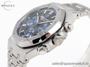 Audermars Piguet Royal Oak Chrono 26331 SS IPF 1:1 Best Edition Gray/Blue Dial on SS Bracelet A7750 - Image 7