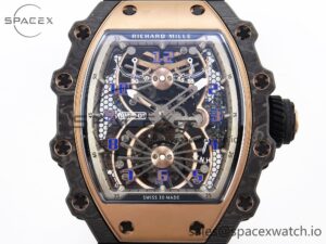 Richard Mille RM21-01 RG Tourbillon RMF Best Edition Skeleton Dial on Black Rubber Strap - Image 2