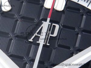 Audermars Piguet Royal Oak Offshore 44mm SS Black Ceramic Bezel APF 1:1 Best Edition Black/Silver Dial on Black Rubber Strap A4401 - Image 9