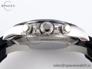 Rolex Daytona 116519 APSF 1:1 Best Edition Black Diamonds Dial on Oysterflex Rubber Strap SH4130 - Image 15