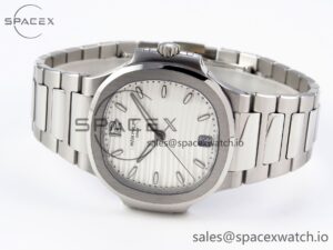 PATEK PHILIPPE NAUTILUS 7118 LADIES SS PPF 1:1 BEST EDITION WHITE DIAL ON SS BRACELET 324CS - Image 5