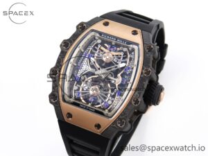 Richard Mille RM21-01 RG Tourbillon RMF Best Edition Skeleton Dial on Black Rubber Strap - Image 4
