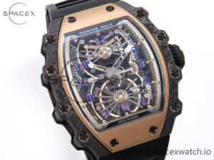 Richard Mille RM21-01 RG Tourbillon RMF Best Edition Skeleton Dial on Black Rubber Strap - Image 3