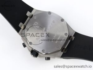 Audermars Piguet Royal Oak Offshore 42mm SS APF 1:1 Best Edition Black Dial White Markers Ceramic Bezel on Black Rubber Strap A7750 - Image 17