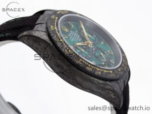 Rolex Daytona DIW Carbon/YG Case and Bezel DIWF Edition Green Dial on Black Nylon Strap A7750 - Image 8