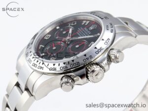 Rolex Daytona 116509 SS OMF Best Edition Black Numeral Dial on SS Bracelet A7750 (Slim Movement) - Image 7