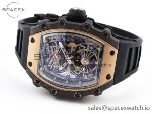Richard Mille RM21-01 RG Tourbillon RMF Best Edition Skeleton Dial on Black Rubber Strap - Image 5