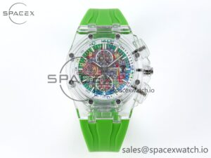 Audermars Piguet Royal Oak Offshore 44mm Transparent APF Best Edition Colorful Dial on Green Rubber Strap A3126