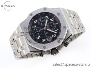 AUDEMARS PIGUET ROYAL OAK OFFSHORE 42MM SS APF 1:1 BEST EDITION BLACK DIAL ON SS BRACELET A3126 - Image 6