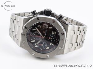 AUDEMARS PIGUET ROYAL OAK OFFSHORE 42MM SS APF 1:1 BEST EDITION BLACK DIAL ON SS BRACELET A3126 - Image 5