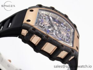 Richard Mille RM21-01 RG Tourbillon RMF Best Edition Skeleton Dial on Black Rubber Strap - Image 8