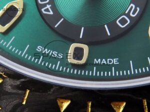 Rolex Daytona DIW Carbon/YG Case and Bezel DIWF Edition Green Dial on Black Nylon Strap A7750 - Image 12