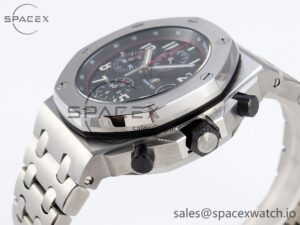 AUDEMARS PIGUET ROYAL OAK OFFSHORE 42MM SS APF 1:1 BEST EDITION BLACK DIAL ON SS BRACELET A3126 - Image 7