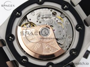 Audermars Piguet Royal Oak Offshore 42mm SS APF 1:1 Best Edition Black Dial White Markers Ceramic Bezel on Black Rubber Strap A7750 - Image 20