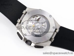 Audermars Piguet Royal Oak Offshore 44mm SS Black Ceramic Bezel APF 1:1 Best Edition Black/Silver Dial on Black Rubber Strap A4401 - Image 17