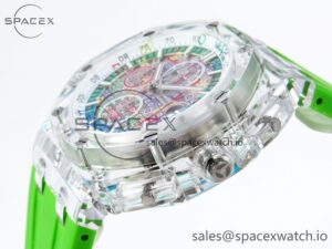 Audermars Piguet Royal Oak Offshore 44mm Transparent APF Best Edition Colorful Dial on Green Rubber Strap A3126 - Image 7