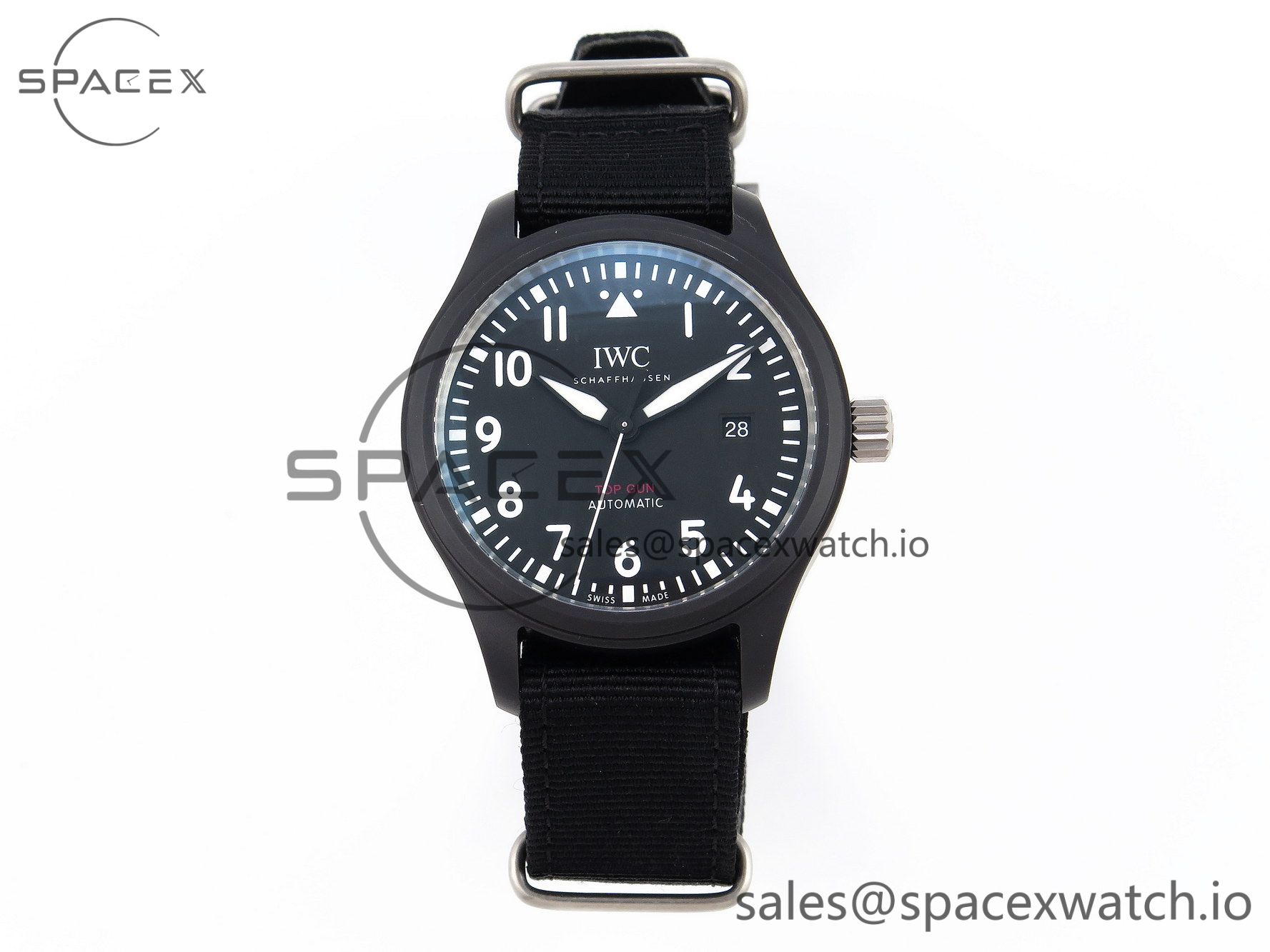 IMG_0136 Iwc Pilot’s Watch Top Gun Black Ceramic IW326901 ZF 1:1 Best Edition on Black Nylon Strap A32111 - Image 1