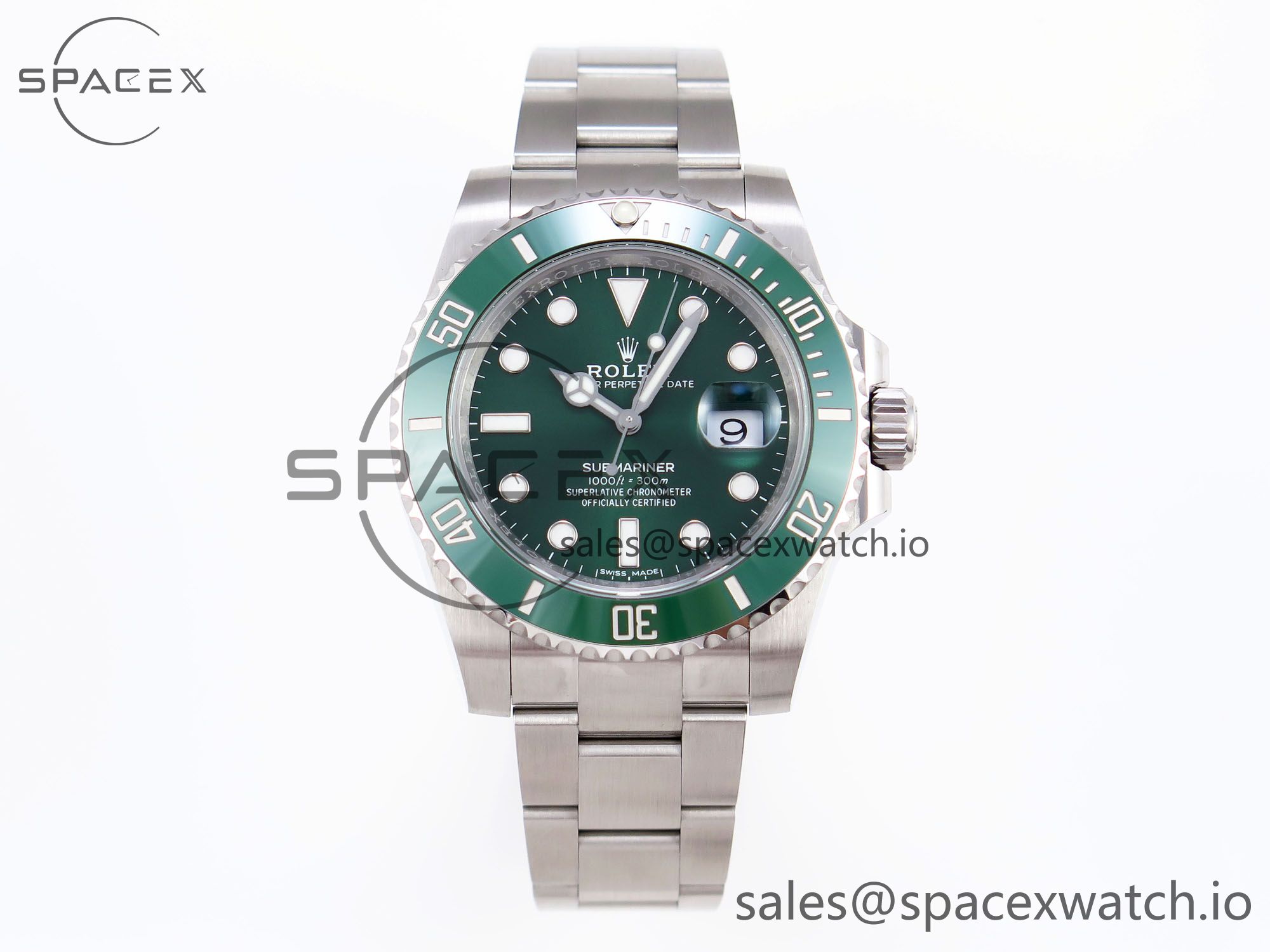 IMG_0137 Rolex Submariner 116610 LV Green Ceramic C+S 904L 1:1 Best Edition on SS Bracelet SA3135 - Image 1