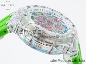 Audermars Piguet Royal Oak Offshore 44mm Transparent APF Best Edition Colorful Dial on Green Rubber Strap A3126 - Image 8