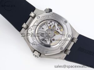 AUDEMARS PIGUET ROYAL OAK OFFSHORE DIVER 15720 APSF 1:1 BEST EDITION BLUE DIAL ON BLUE RUBBER STRAP SA4308 - Image 16