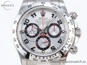 Rolex Daytona 116509 SS OMF Best Edition Silver Numeral Dial on SS Bracelet A7750 (Slim Movement) - Image 2
