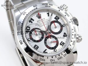 Rolex Daytona 116509 SS OMF Best Edition Silver Numeral Dial on SS Bracelet A7750 (Slim Movement) - Image 3