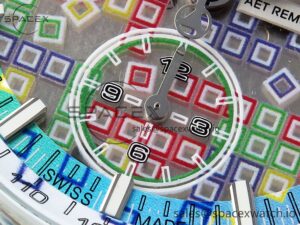 Audermars Piguet Royal Oak Offshore 44mm Transparent APF Best Edition Colorful Dial on Green Rubber Strap A3126 - Image 11