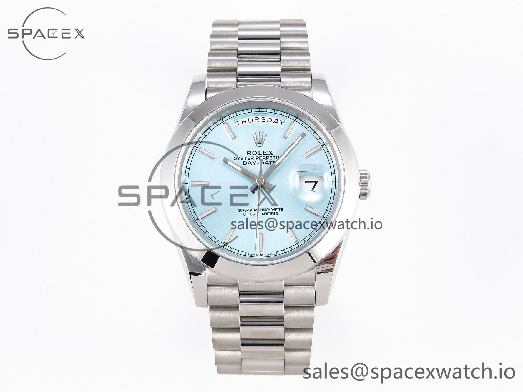 IMG_0140 Rolex RDD0266B - DayDate 40mm Smt Pres SS/SS I-Blue/Dia BPF A2836 - Image 1