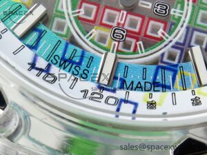 Audermars Piguet Royal Oak Offshore 44mm Transparent APF Best Edition Colorful Dial on Green Rubber Strap A3126 - Image 12