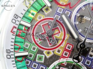 Audermars Piguet Royal Oak Offshore 44mm Transparent APF Best Edition Colorful Dial on Green Rubber Strap A3126 - Image 13