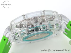 Audermars Piguet Royal Oak Offshore 44mm Transparent APF Best Edition Colorful Dial on Green Rubber Strap A3126 - Image 15