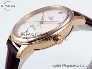 Omega De Ville Date RG MKF 1:1 Best Edition White Textured Dial Roman Marker on Brown Leather Strap A8800 - Image 7