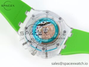 Audermars Piguet Royal Oak Offshore 44mm Transparent APF Best Edition Colorful Dial on Green Rubber Strap A3126 - Image 17