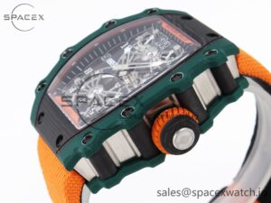 Richard Mille RM21-02 Tourbillon NTPT RMF Best Edition Skeleton Dial on Orange Rubber Strap - Image 7