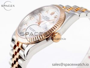 Rolex DateJust 36 SS 126231 VSF 1:1 Best Edition 904L Steel Silver Textured Diamonds Dial on Jubilee Bracelet VS3235 - Image 7