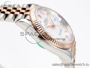 Rolex DateJust 36 SS 126231 VSF 1:1 Best Edition 904L Steel Silver Textured Diamonds Dial on Jubilee Bracelet VS3235 - Image 8