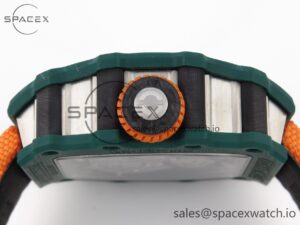Richard Mille RM21-02 Tourbillon NTPT RMF Best Edition Skeleton Dial on Orange Rubber Strap - Image 15