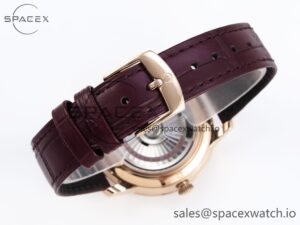 Omega De Ville Date RG MKF 1:1 Best Edition White Textured Dial Roman Marker on Brown Leather Strap A8800 - Image 14