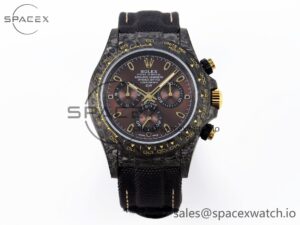 Rolex Daytona DIW Carbon/YG Case and Bezel DIWF Edition Brown Dial on Black Nylon Strap A7750