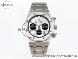 Audermars Piguet Royal Oak Chrono 26331 SS IPF 1:1 Best Edition White/Black Dial on SS Bracelet A7750