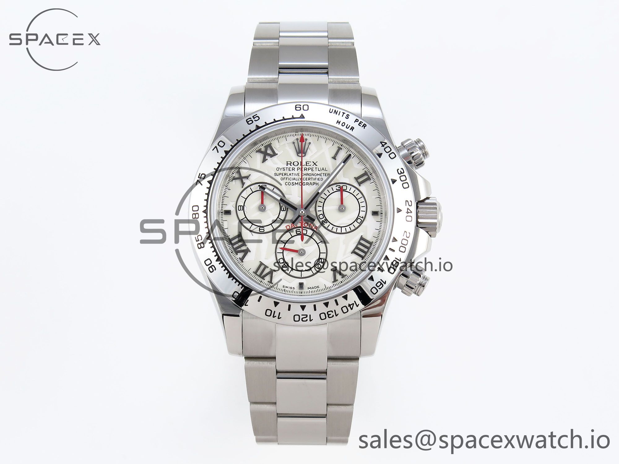 IMG_0152 Rolex Daytona 116509 SS OMF Best Edition Meteorite Dial on SS Bracelet A7750 (Slim Movement) - Image 1