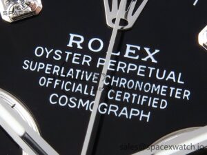Rolex Daytona 116519 APSF 1:1 Best Edition Black Diamonds Dial on Oysterflex Rubber Strap SH4130 - Image 9