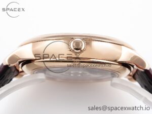 Omega De Ville Date RG MKF 1:1 Best Edition White Textured Dial Roman Marker on Brown Leather Strap A8800 - Image 13