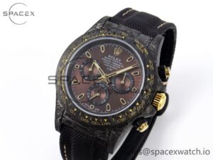 Rolex Daytona DIW Carbon/YG Case and Bezel DIWF Edition Brown Dial on Black Nylon Strap A7750 - Image 3