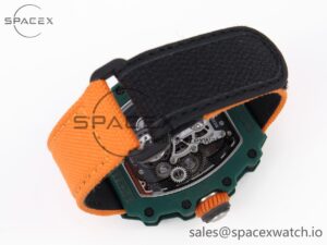 Richard Mille RM21-02 Tourbillon NTPT RMF Best Edition Skeleton Dial on Orange Rubber Strap - Image 16