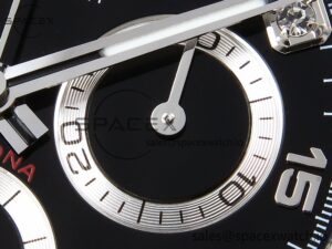 Rolex Daytona 116519 APSF 1:1 Best Edition Black Diamonds Dial on Oysterflex Rubber Strap SH4130 - Image 10