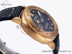 Panerai PAM1074 W BRONZO VSF 1:1 BEST EDITION BLUE DIAL ON BLUE CALFSKIN STRAP P.900 CLONE - Image 8