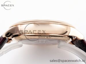 Omega De Ville Date RG MKF 1:1 Best Edition White Textured Dial Roman Marker on Brown Leather Strap A8800 - Image 12